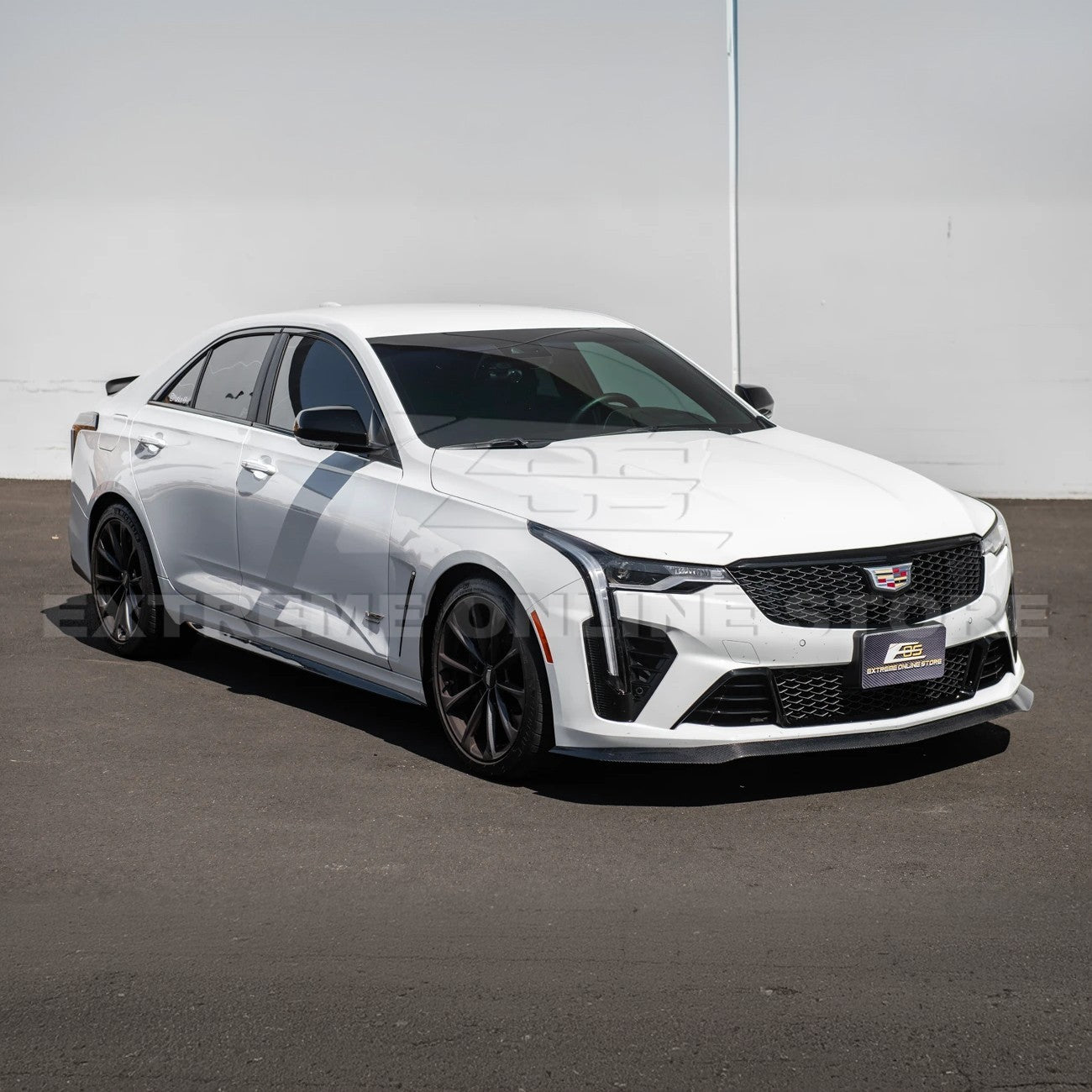 Cadillac CT4-V Blackwing Carbon Fiber Front Lip Splitter and Canards 2020-Up
