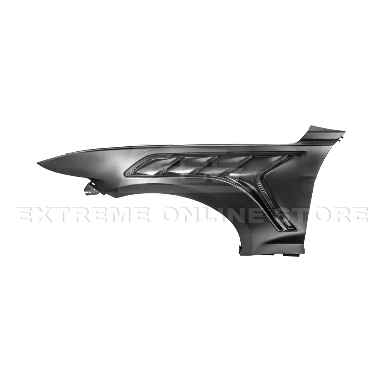Mustang S550 GTD Style Primed Black Front Side Vented Fenders 2015-2017