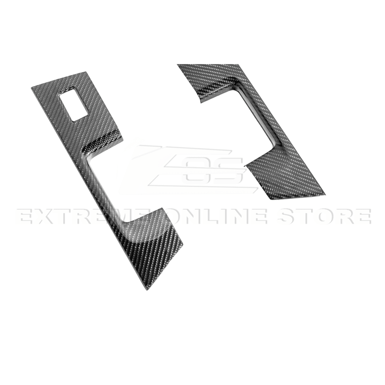 Ford F-150 Dry Carbon Fiber Rear Door Switch Panel Trim Cover 2021-Up