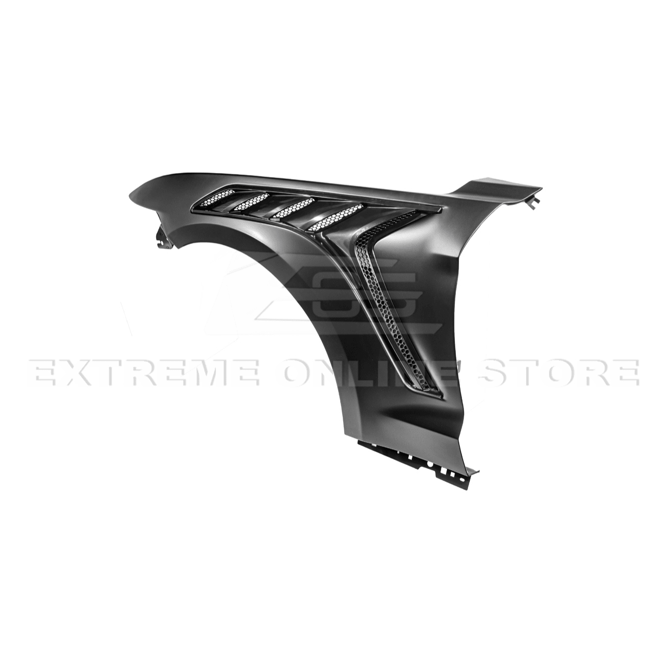 Mustang S550 GTD Style Primed Black Front Side Vented Fenders 2015-2017