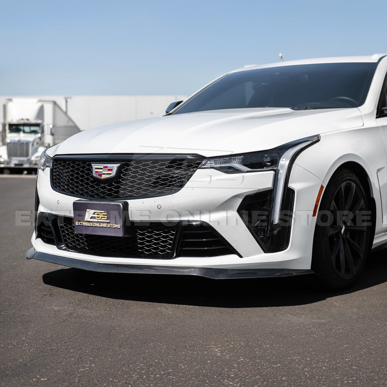 Cadillac CT4-V Blackwing Carbon Fiber Front Lip Splitter and Canards 2020-Up