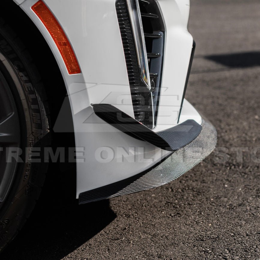 Cadillac CT4-V Blackwing Carbon Fiber Front Lip Splitter and Canards 2020-Up