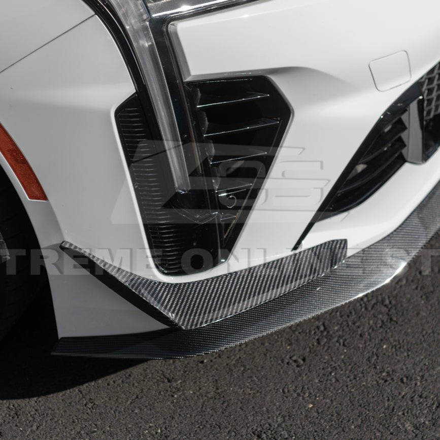 Cadillac CT4-V Blackwing Carbon Fiber Front Lip Splitter and Canards 2020-Up