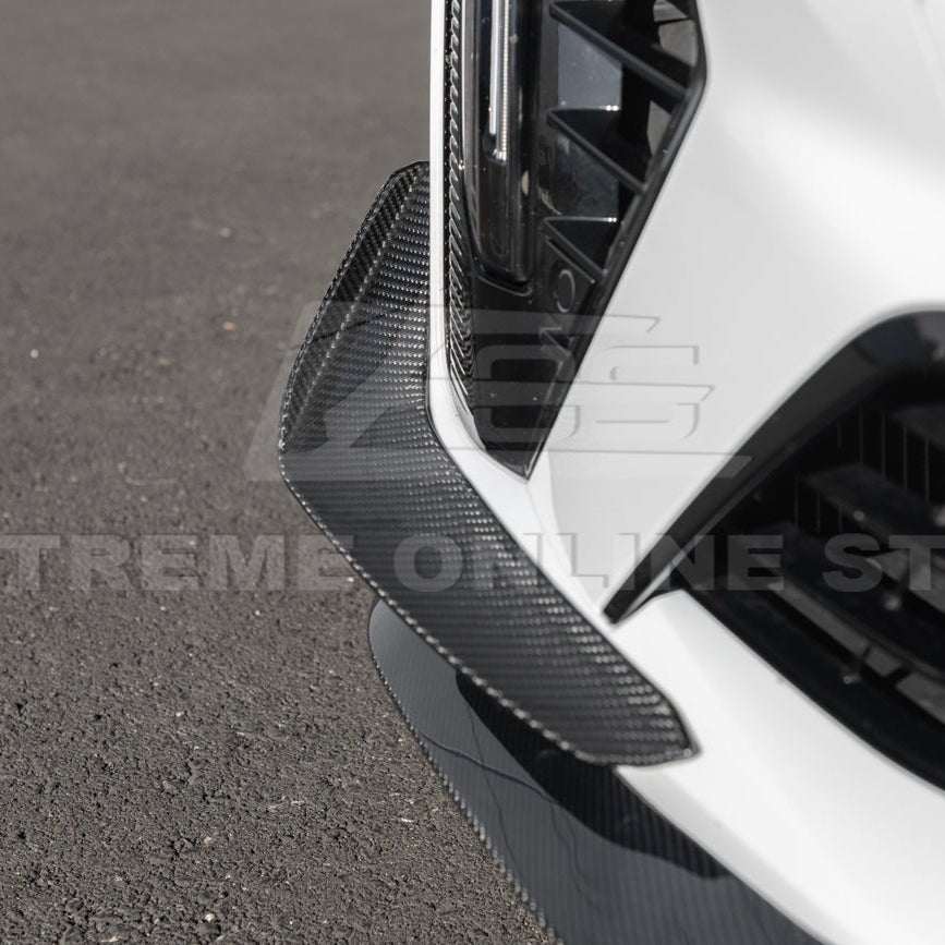 Cadillac CT4-V Blackwing Carbon Fiber Front Lip Splitter and Canards 2020-Up