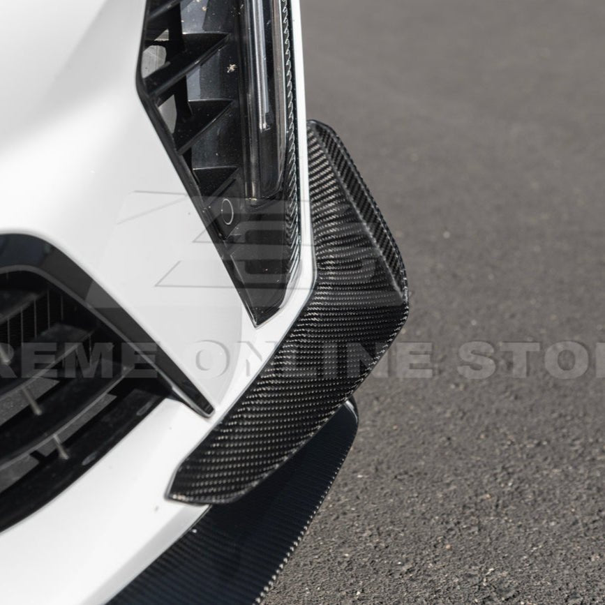 Cadillac CT4-V Blackwing Carbon Fiber Front Lip Splitter and Canards 2020-Up