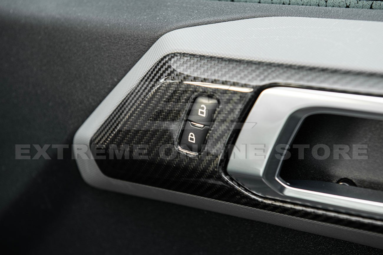 Ford Bronco Factory Style Carbon Fiber Front Door Handle Trim Cover Pair 2021-Up