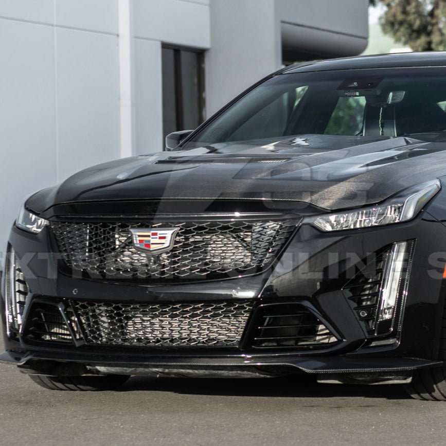 Cadillac CT5-V Blackwing Factory Style Carbon Fiber Front Lip Splitter 2022-2024