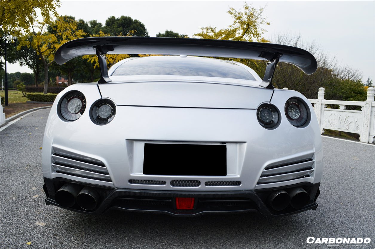2012 - 2022 Nissan GTR R35 DBA & EBA VA Style Rear Bumper With Diffuser and LED Light