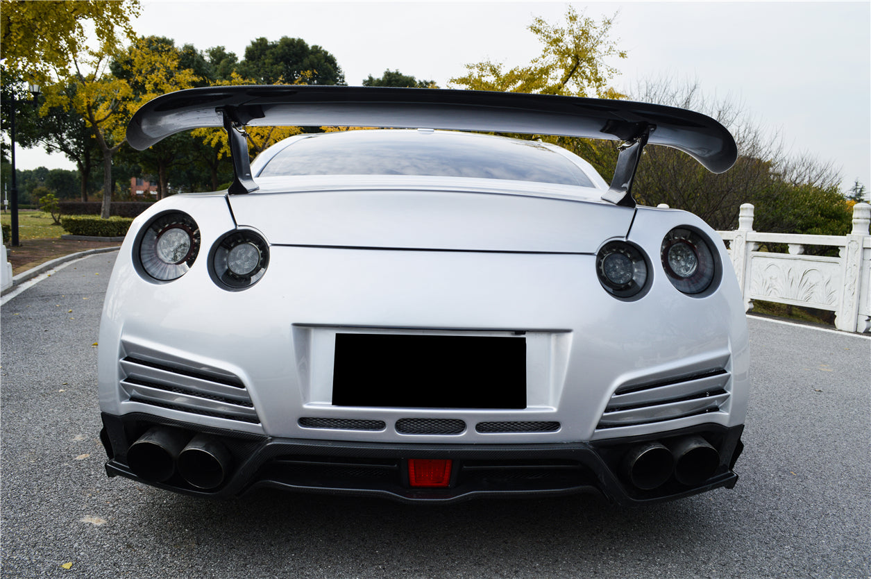2012 - 2016 Nissan GTR R35 DBA VA Style Rear Diffuser with LED Light