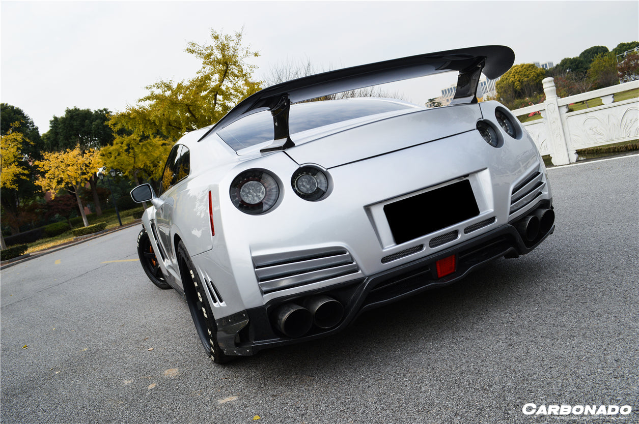 2012 - 2016 Nissan GTR R35 DBA VA Style Rear Diffuser with LED Light