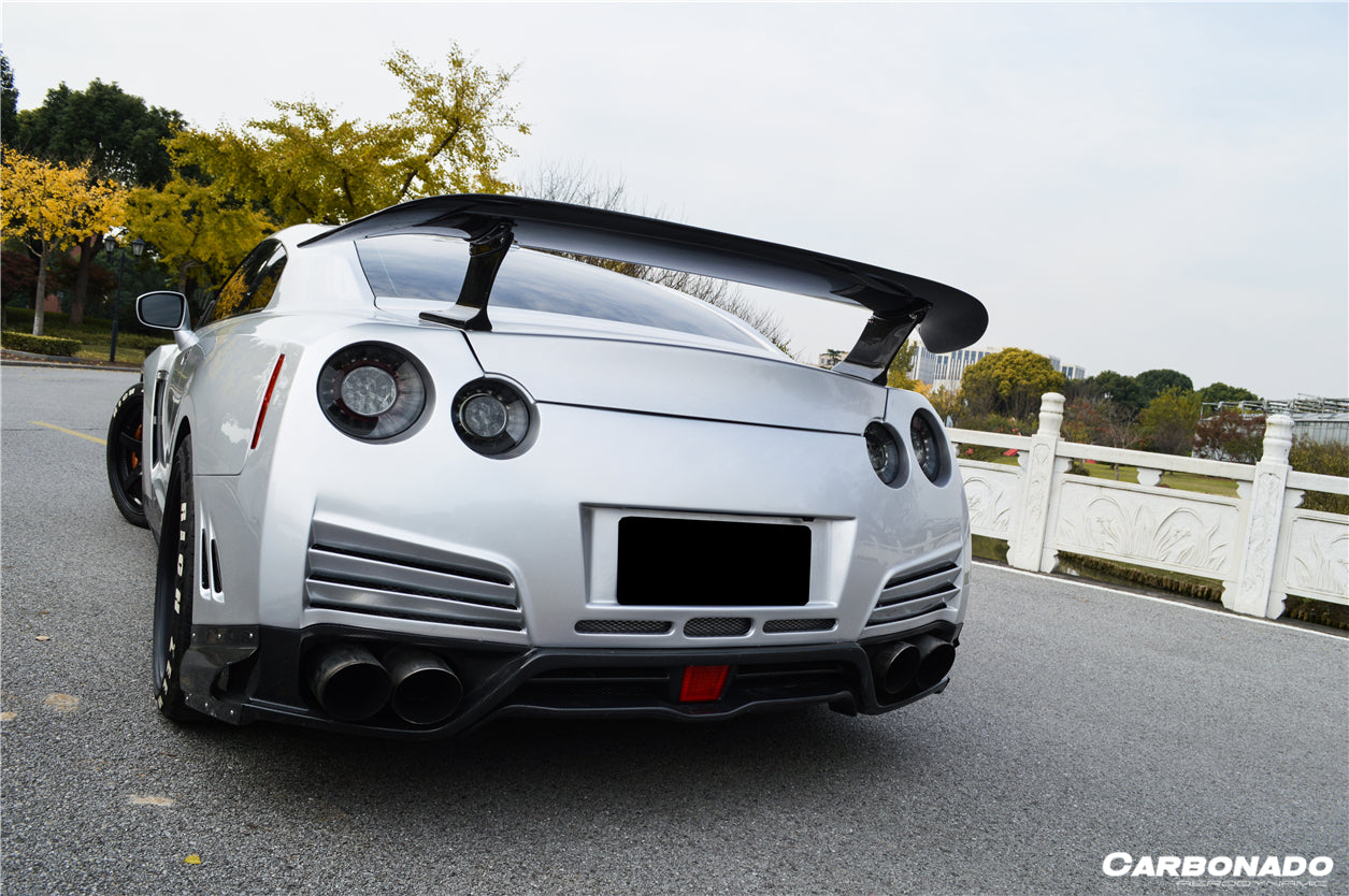 2012 - 2016 Nissan GTR R35 DBA VA Style Rear Diffuser with LED Light