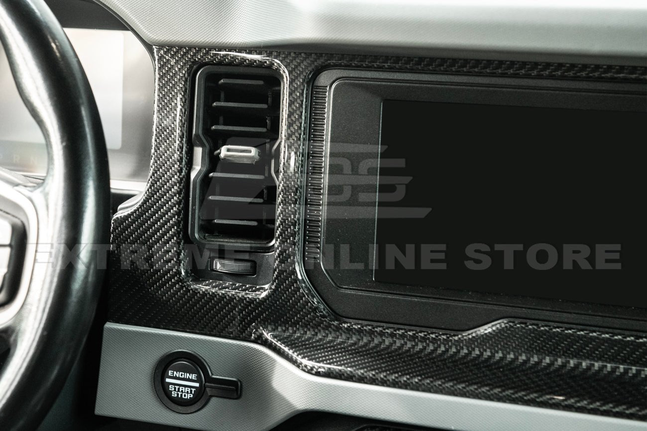 Ford Bronco Factory Style Carbon Fiber Passenger Side AC Outlet Panel Cover 2021-Up