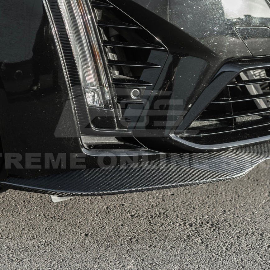 Cadillac CT5-V Blackwing Factory Style Carbon Fiber Front Lip Splitter 2022-2024