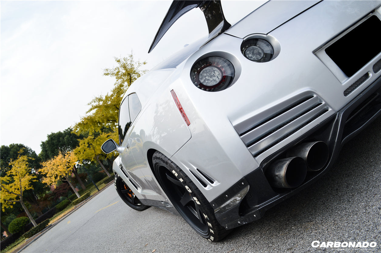 2012 - 2016 Nissan GTR R35 DBA VA Style Rear Diffuser with LED Light