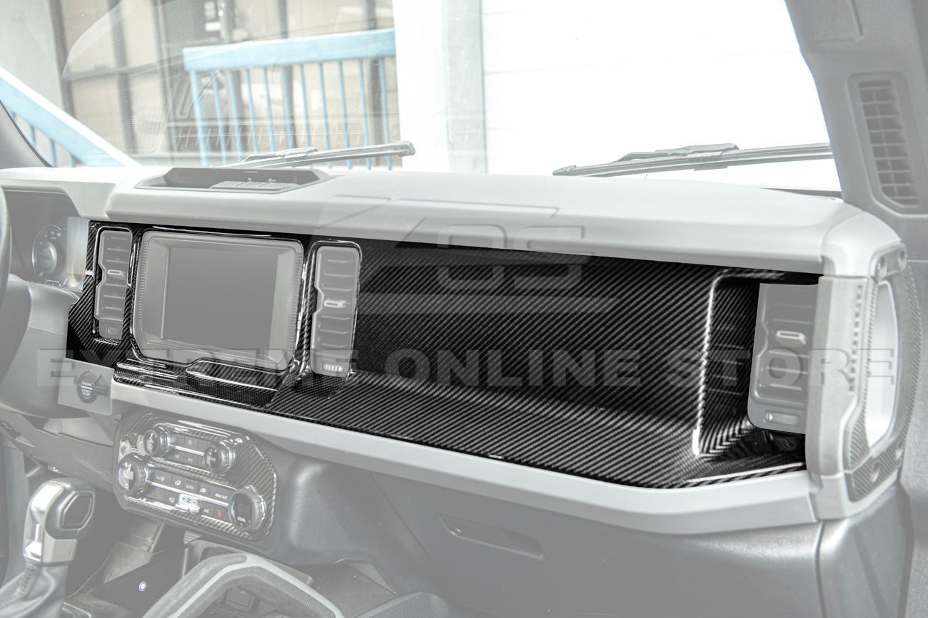 Ford Bronco Factory Style Carbon Fiber Passenger Side AC Outlet Panel Cover 2021-Up
