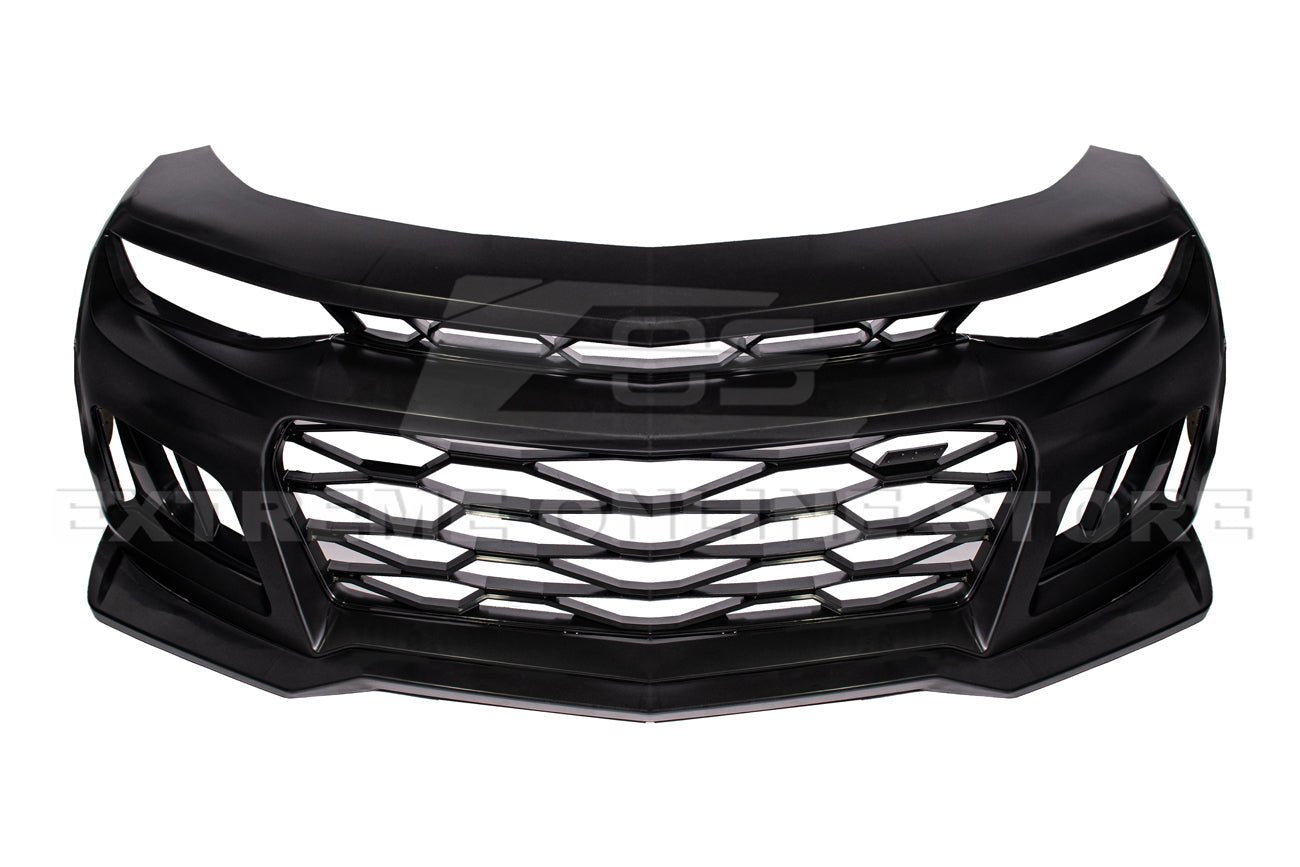 Chevrolet Camaro 6th Gen ZL1 Style Primed Black Front Bumper Kit 2016-2018
