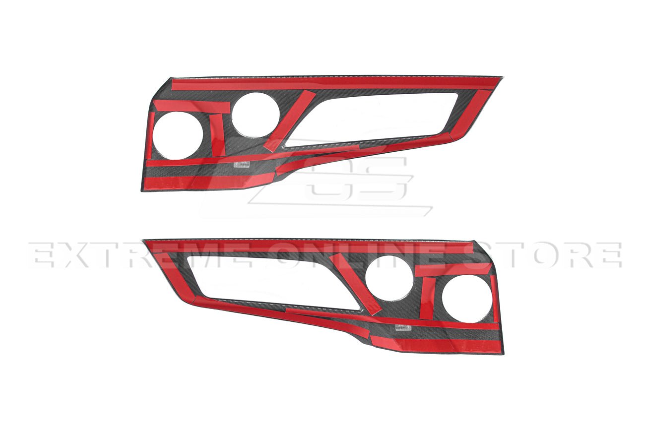 Ford Mustang S650 Factory Style Dry Carbon Fiber Door Speaker Panel Trim Cover 2024-Up