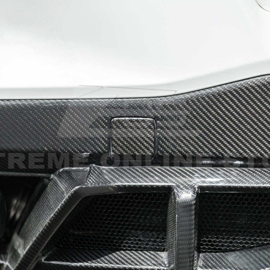 Chevrolet Corvette C8 Dry Carbon Fiber Quad Exit Rear Bumper Diffuser 2020-Up