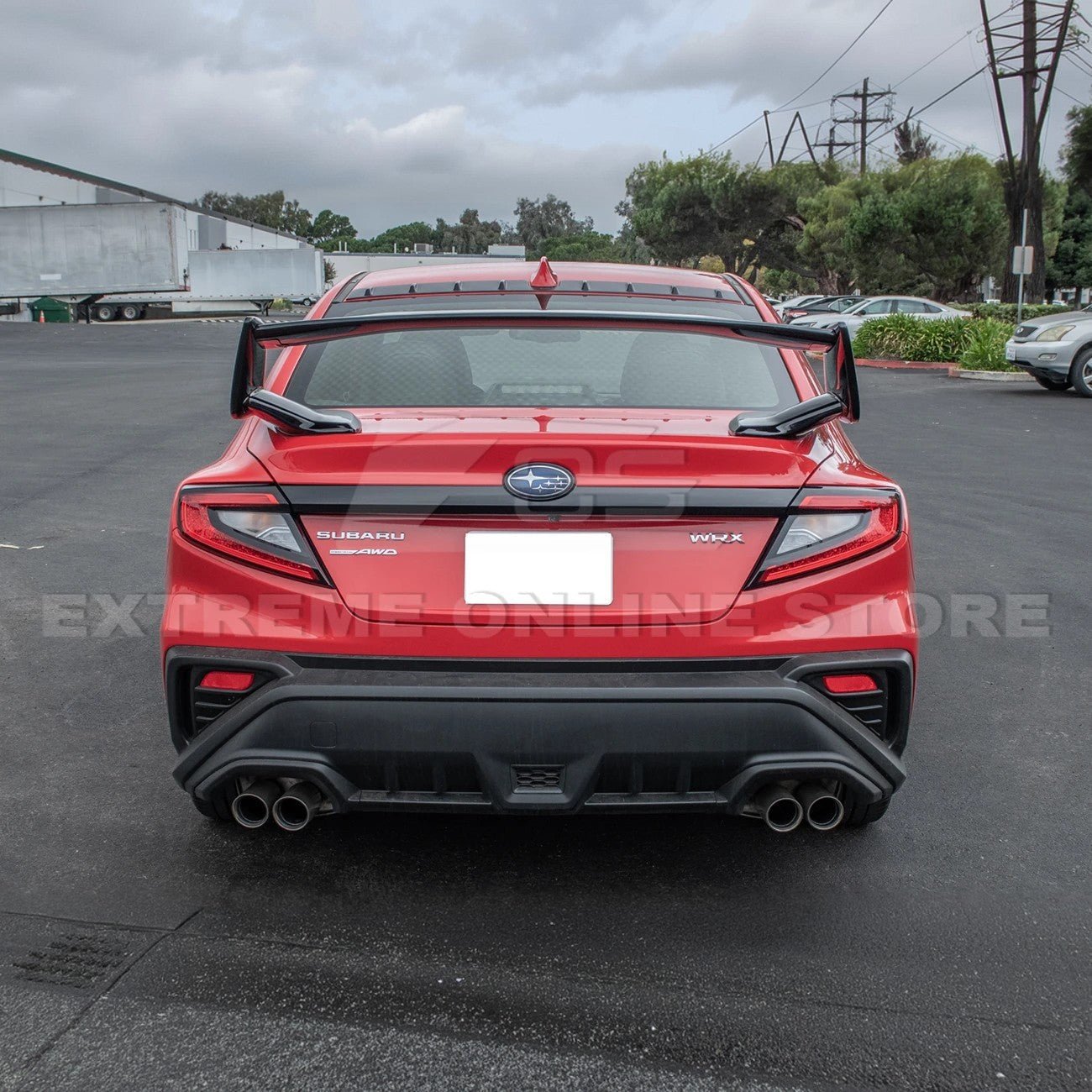 Subaru WRX VB STI Style Matte Black / Gloss Black High Wing Rear Spoiler 2022-Up