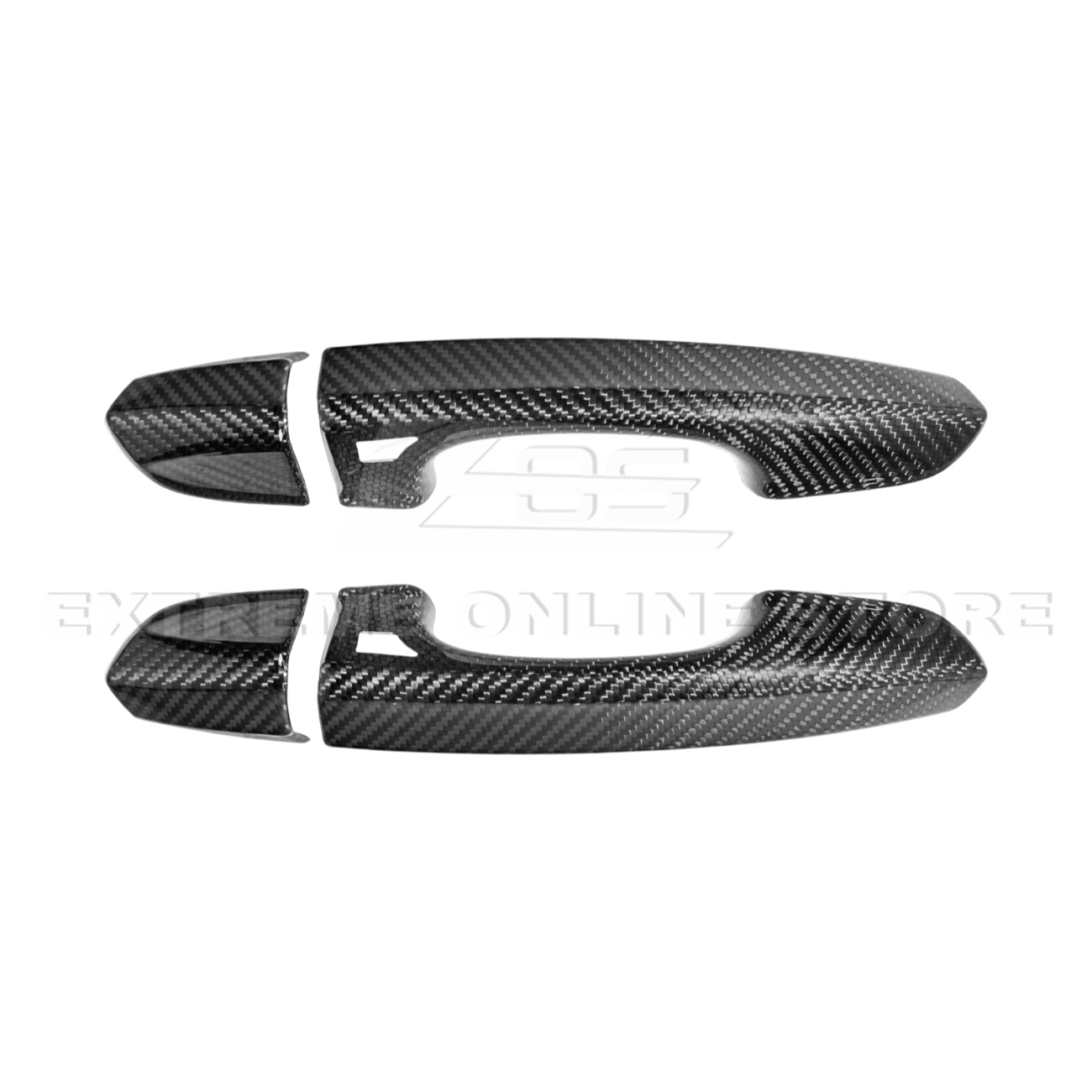Ford Mustang S550 Factory Style Dry Carbon Fiber Outer Door Handle Cover Set 2015-2023