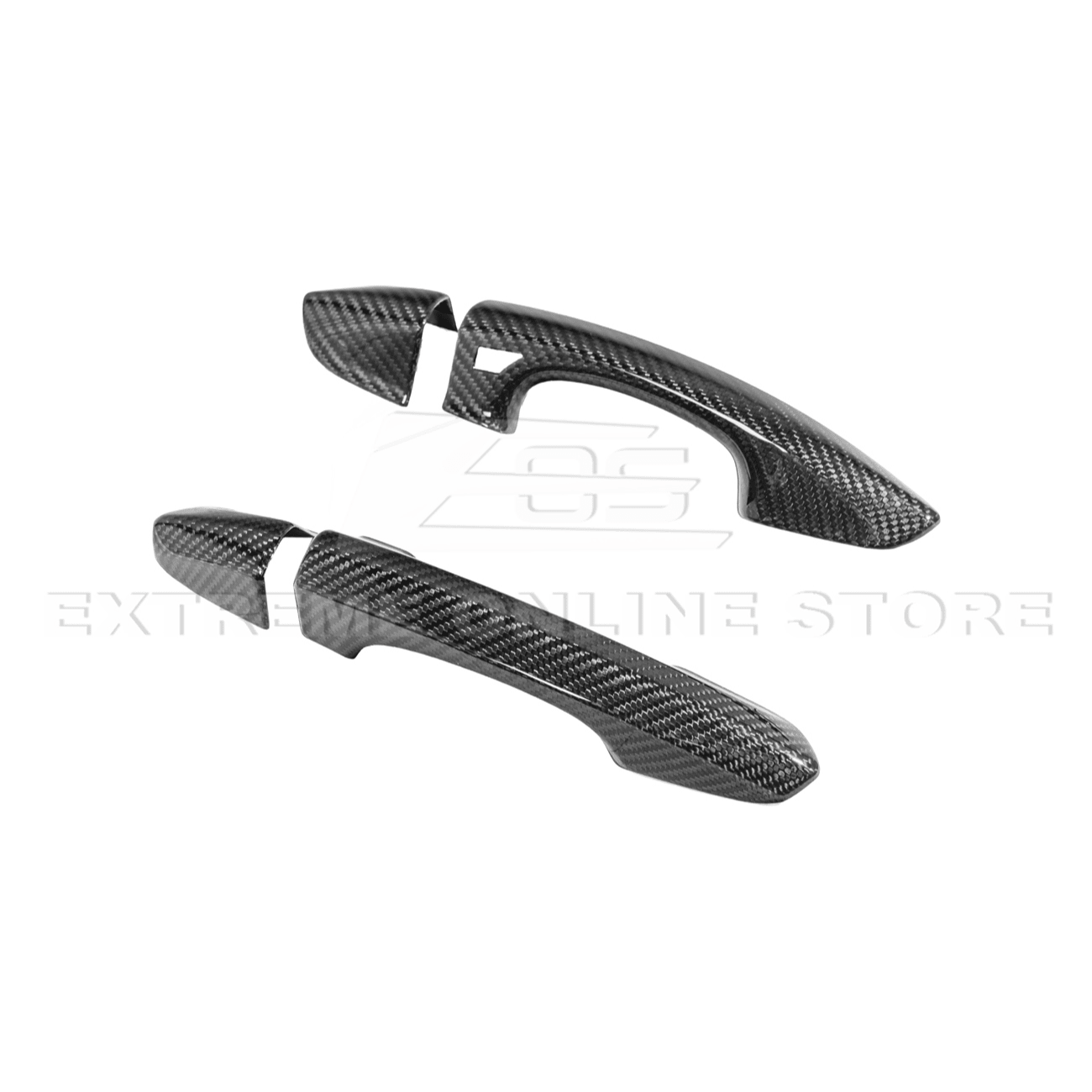 Ford Mustang S550 Factory Style Dry Carbon Fiber Outer Door Handle Cover Set 2015-2023