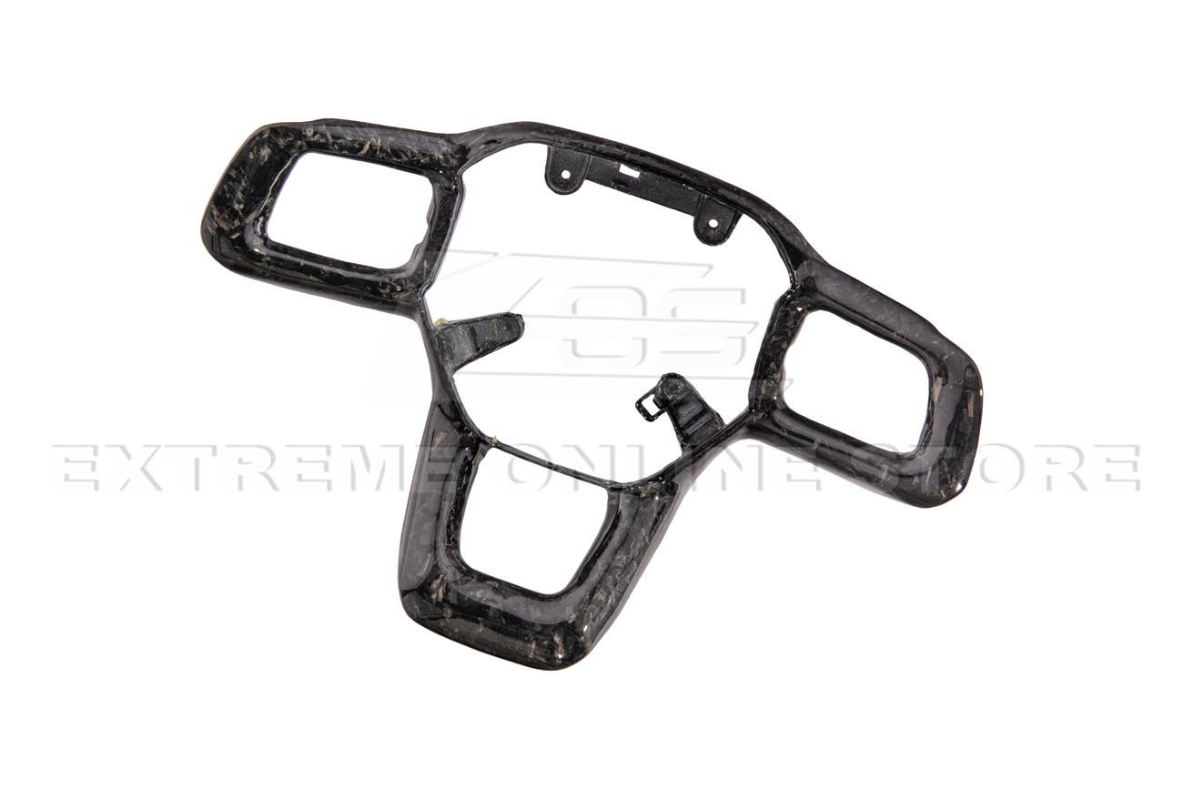 Ford Mustang S650 Carbon Fiber Steering Wheel Button Cover 2024-Up
