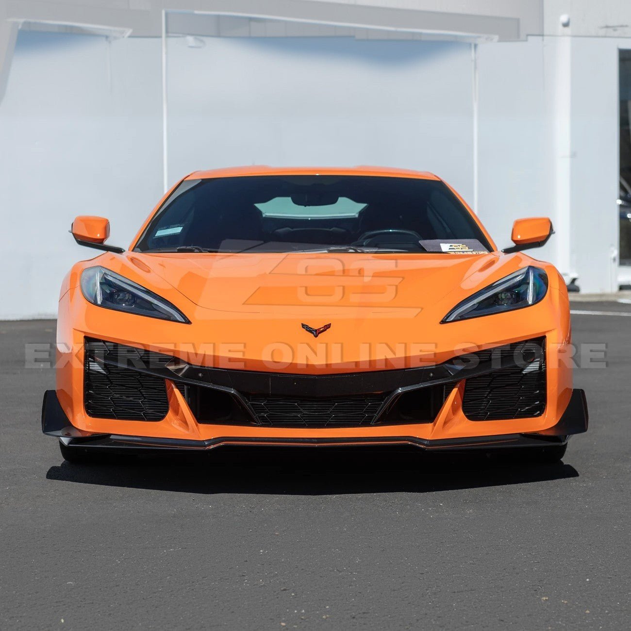 Chevrolet Corvette C8 Z06 Z07 Style Carbon Fiber Front Splitter and Canards Kit 2023-Up