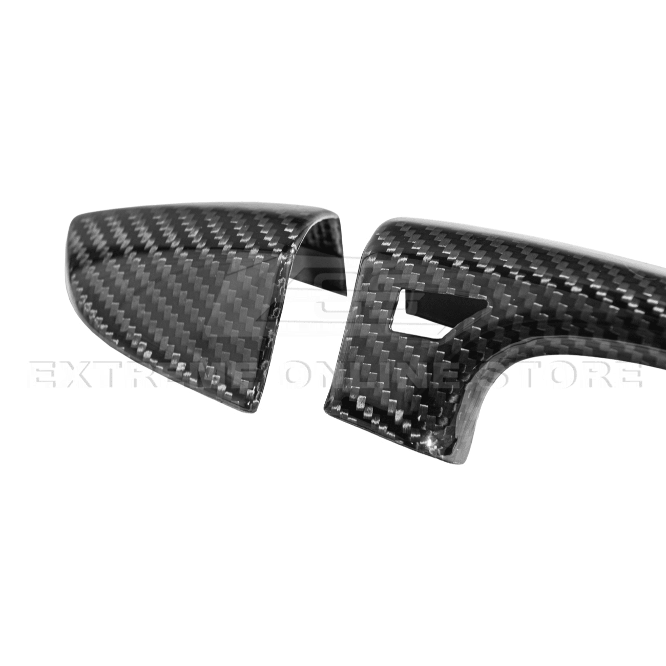Ford Mustang S550 Factory Style Dry Carbon Fiber Outer Door Handle Cover Set 2015-2023