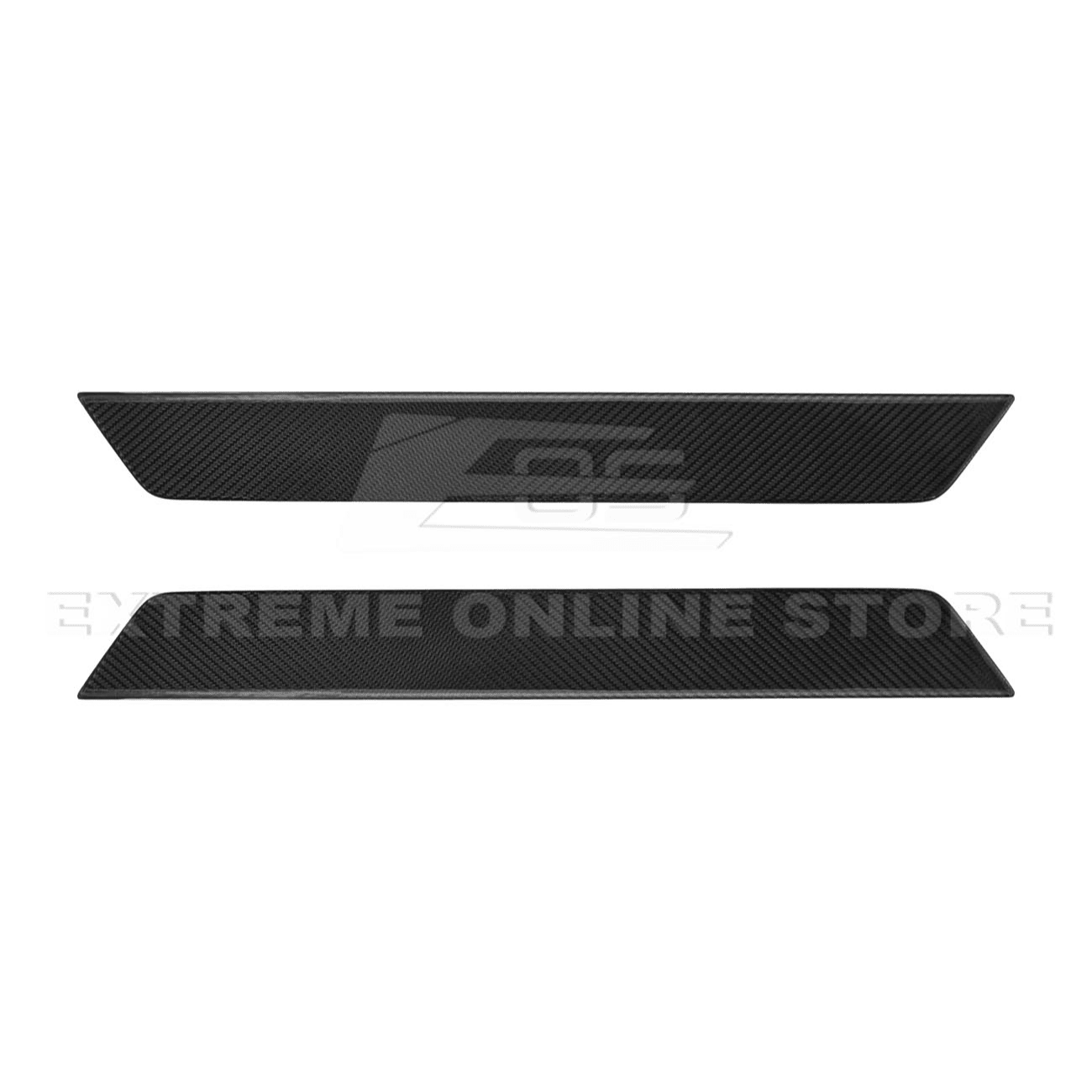 Chevrolet Corvette C8 Dry Carbon Fiber Side Door Sill Plate Strip Covers 2020-Up