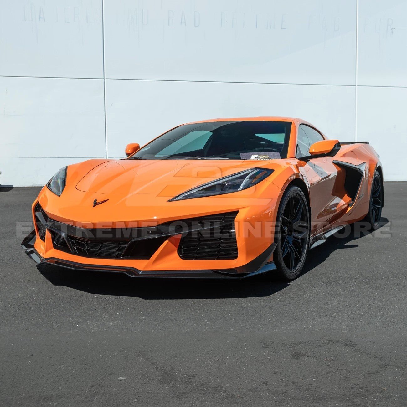 Chevrolet Corvette C8 Z06 Z07 Style Carbon Fiber Front Splitter and Canards Kit 2023-Up