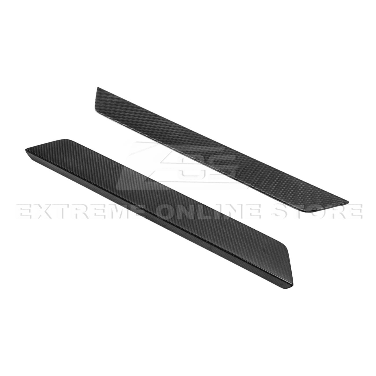 Chevrolet Corvette C8 Dry Carbon Fiber Side Door Sill Plate Strip Covers 2020-Up