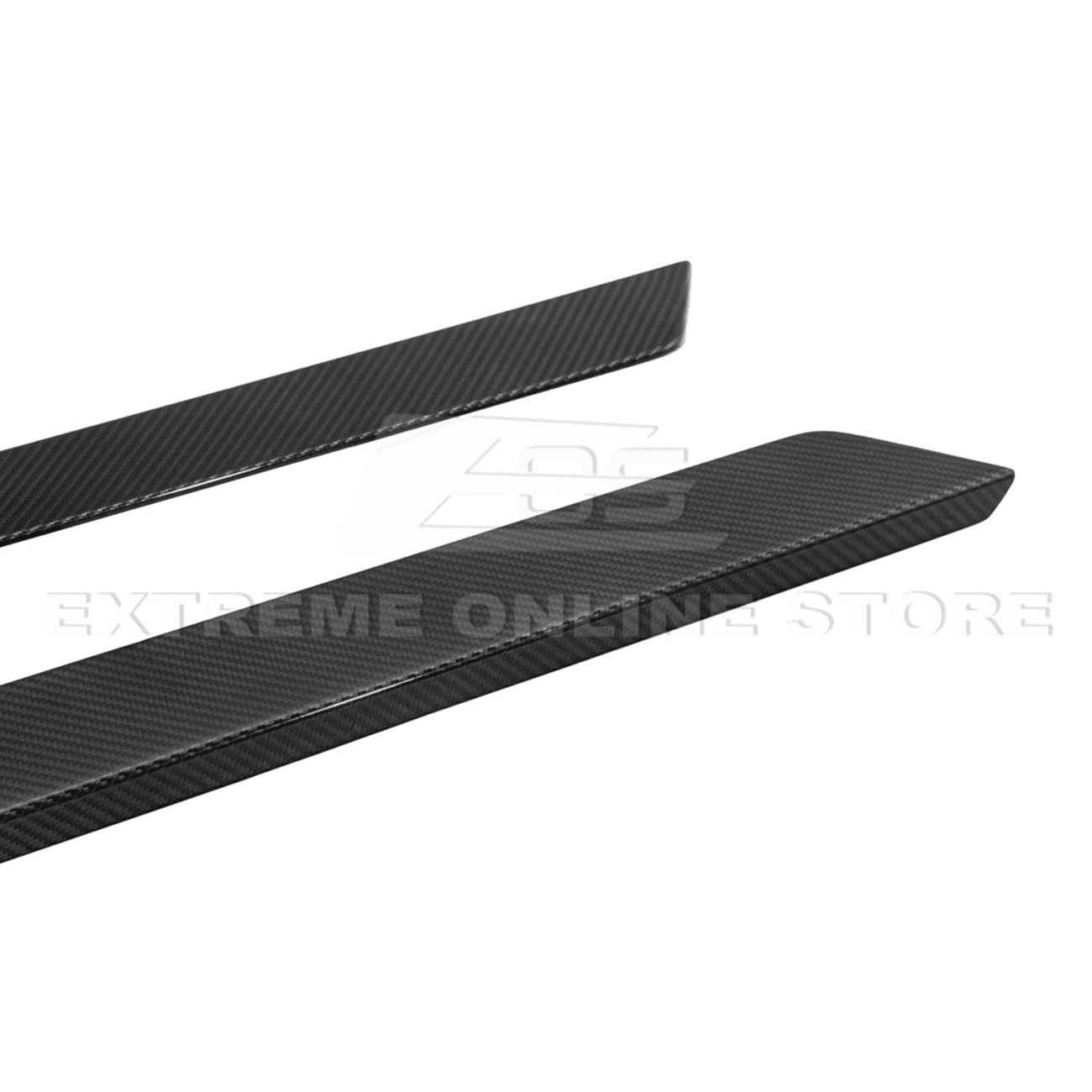 Chevrolet Corvette C8 Dry Carbon Fiber Side Door Sill Plate Strip Covers 2020-Up