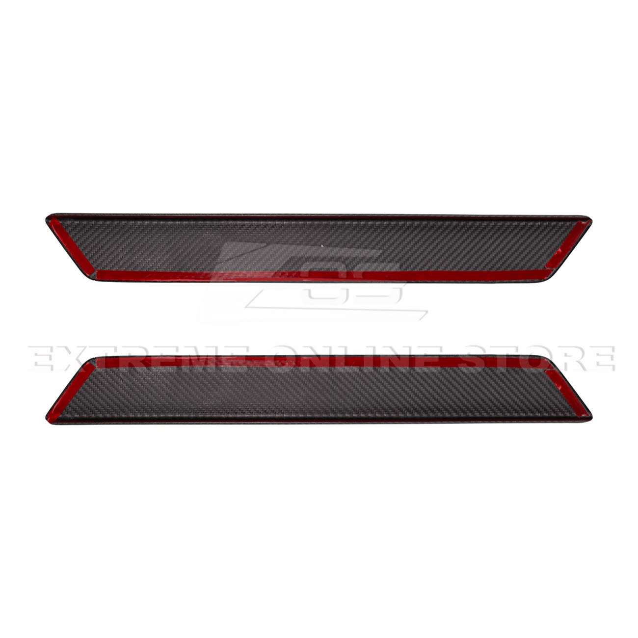 Chevrolet Corvette C8 Dry Carbon Fiber Side Door Sill Plate Strip Covers 2020-Up