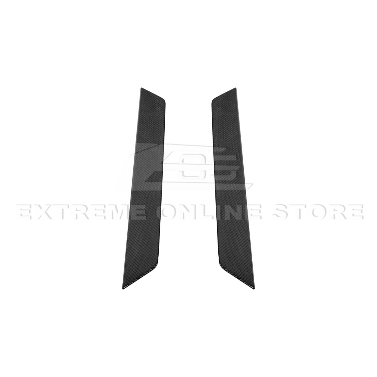 Chevrolet Corvette C8 Dry Carbon Fiber Side Door Sill Plate Strip Covers 2020-Up