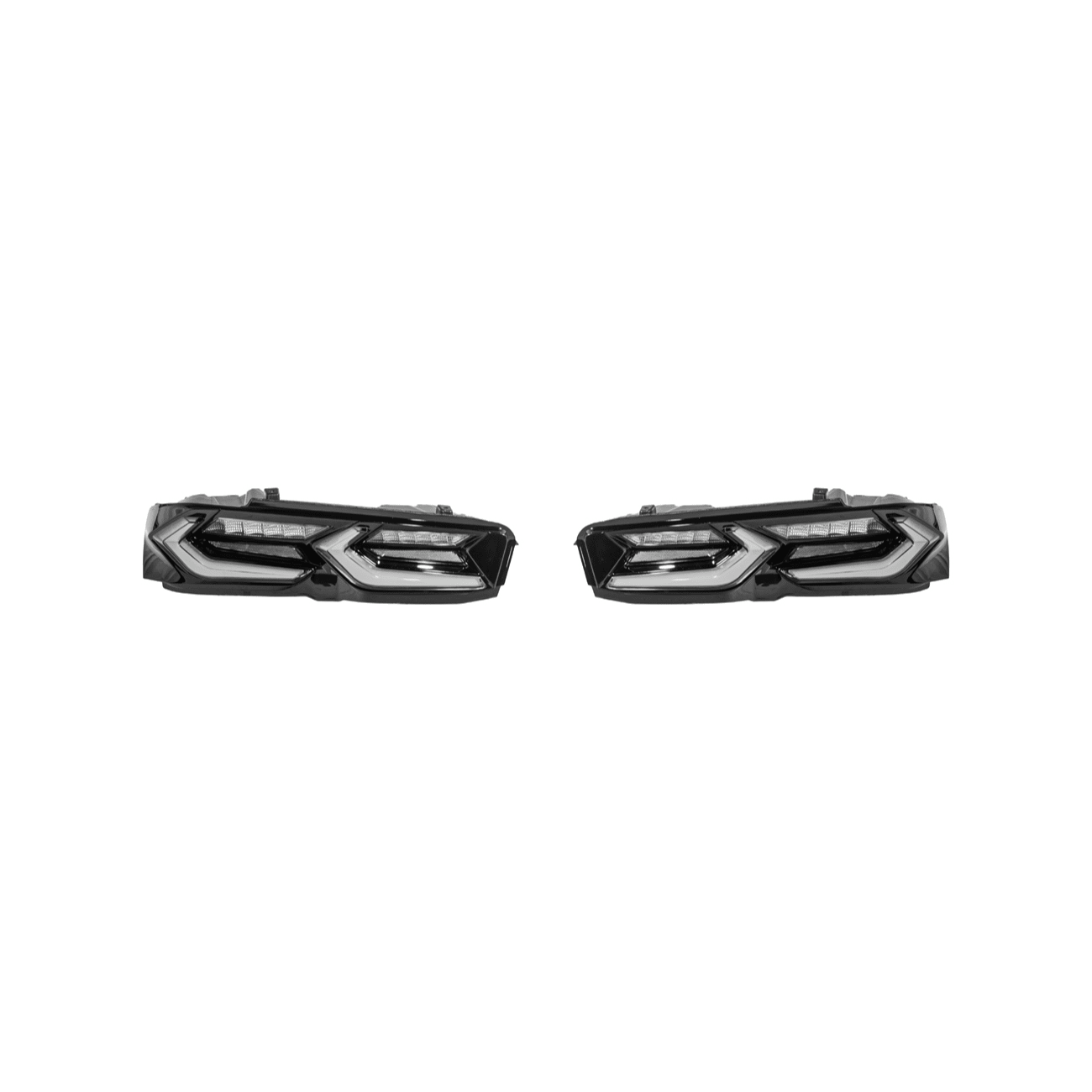 Chevrolet Camaro C8 Style Sequential LED Rear Taillights Smoke Clear Red Lens 2019-Up