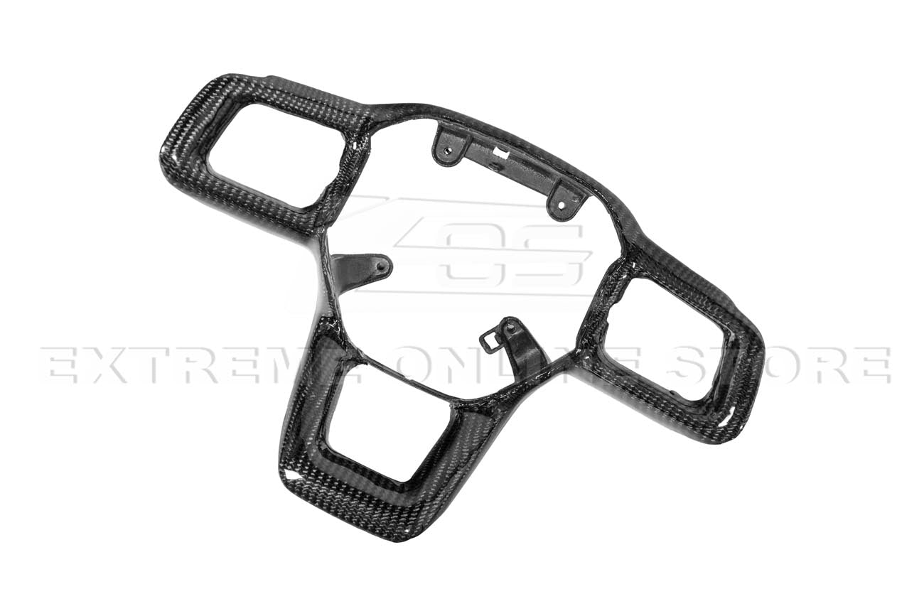 Ford Mustang S650 Carbon Fiber Steering Wheel Button Cover 2024-Up