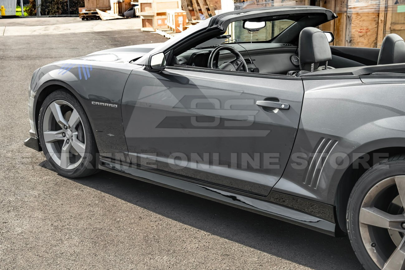 Chevrolet Camaro 5th Gen ZL1 Style Side Skirt Panel Extensions Gloss Black 2010-2015