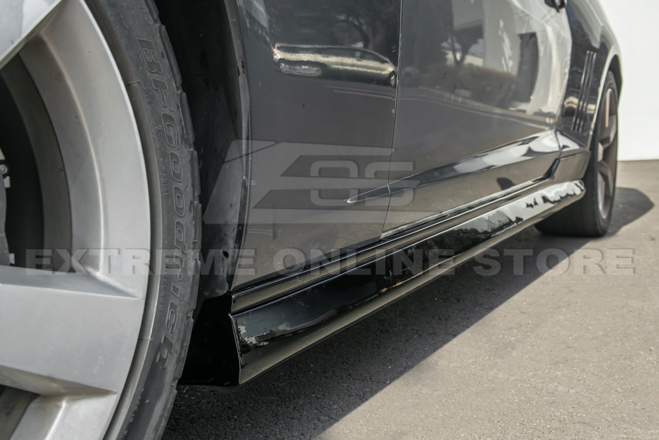 Chevrolet Camaro 5th Gen ZL1 Style Side Skirt Panel Extensions Gloss Black 2010-2015