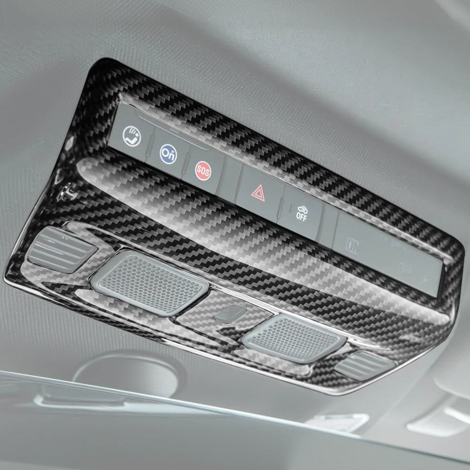 Chevrolet Corvette C8 Factory Style Dry Carbon Fiber Roof Reading Light Control Cover 2020-Up