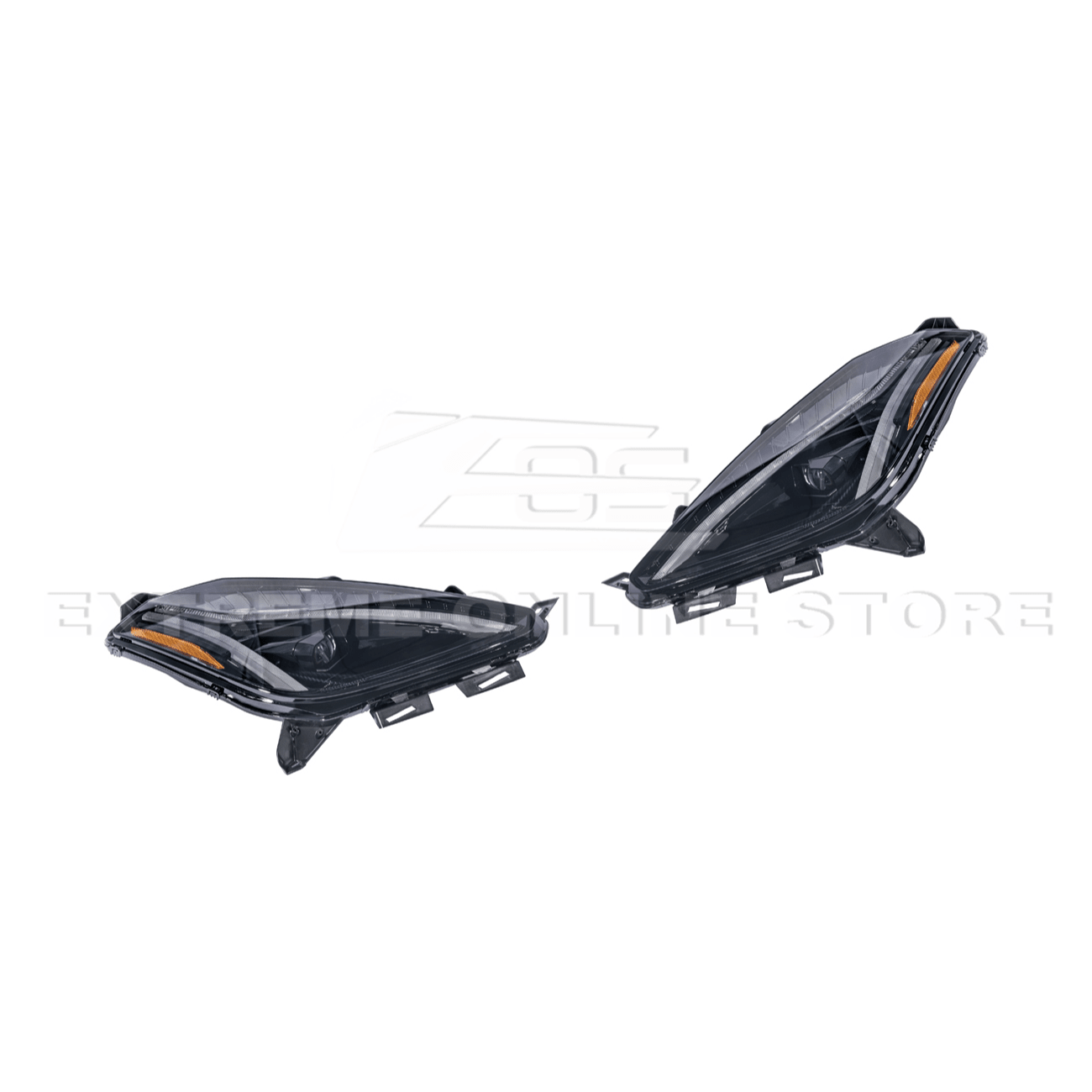 Chevrolet Corvette C7 C8 Style Smoke LED Sequential Headlights 2014-2019