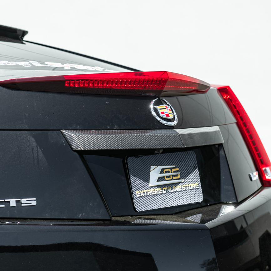 Cadillac CTS-V Coupe Dry Carbon Fiber Rear Deck Lid Applique Trunk Insert 2009-2015