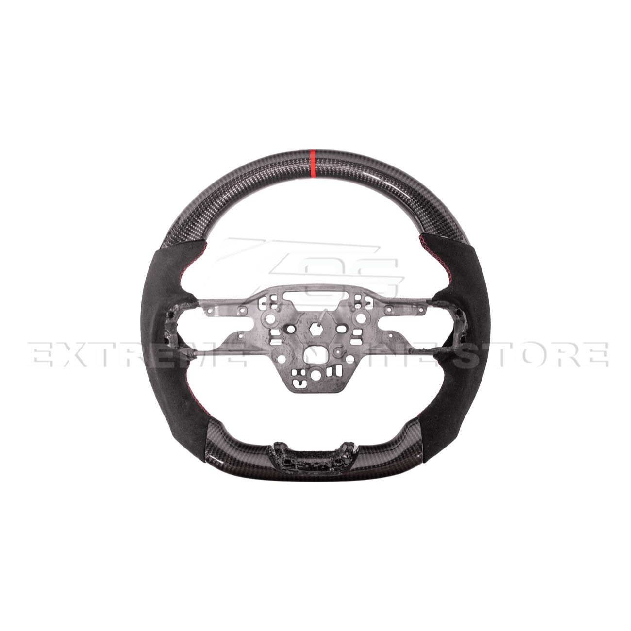 Ford Mustang S650 Carbon Fiber Alcantara Steering Wheel Red Stripe 2024-Up