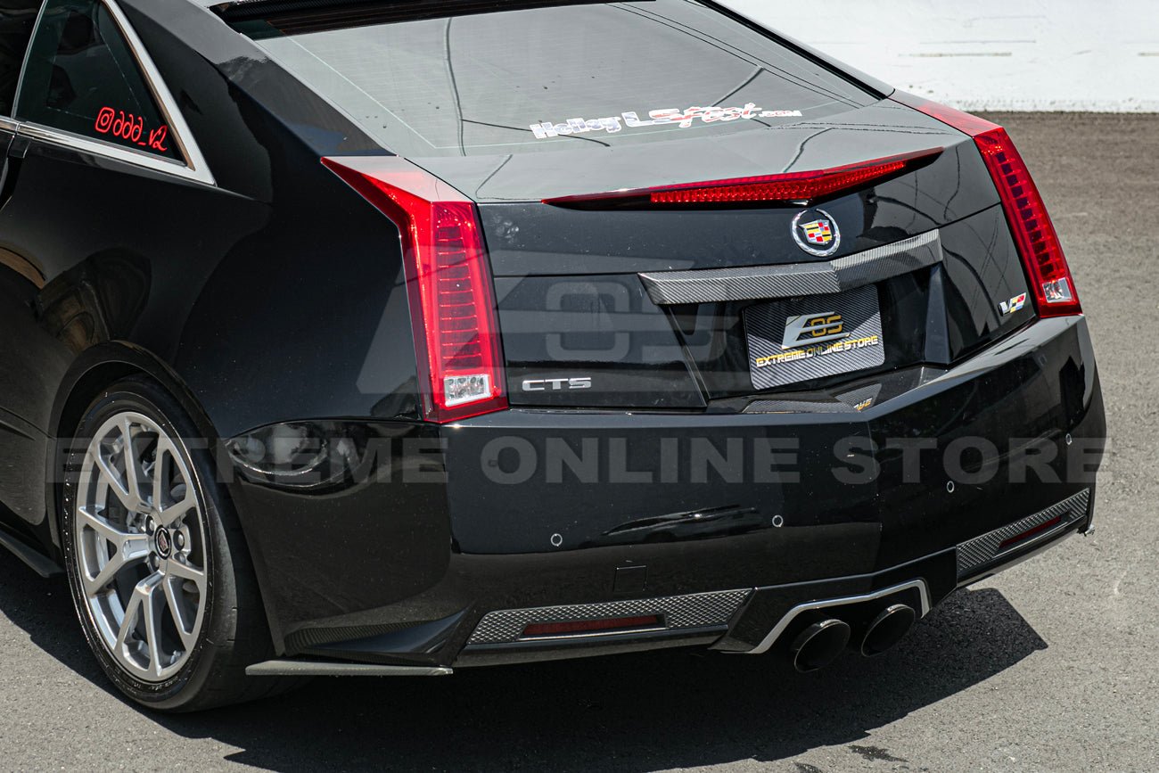 Cadillac CTS-V Coupe Dry Carbon Fiber Rear Deck Lid Applique Trunk Insert 2009-2015