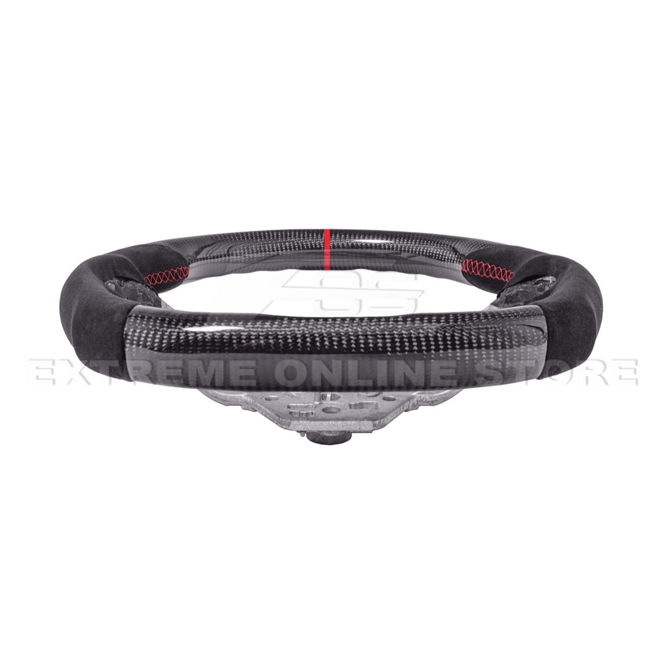 Ford Mustang S650 Carbon Fiber Alcantara Steering Wheel Red Stripe 2024-Up