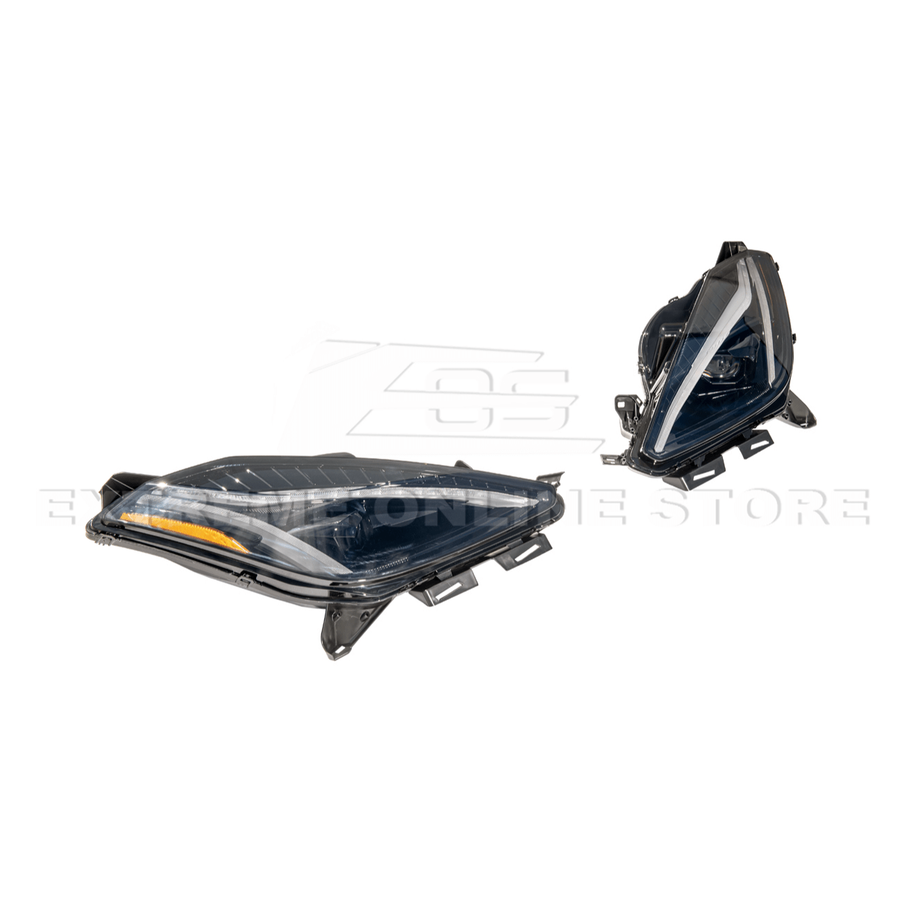 Chevrolet Corvette C7 C8 Style Smoke LED Sequential Headlights 2014-2019