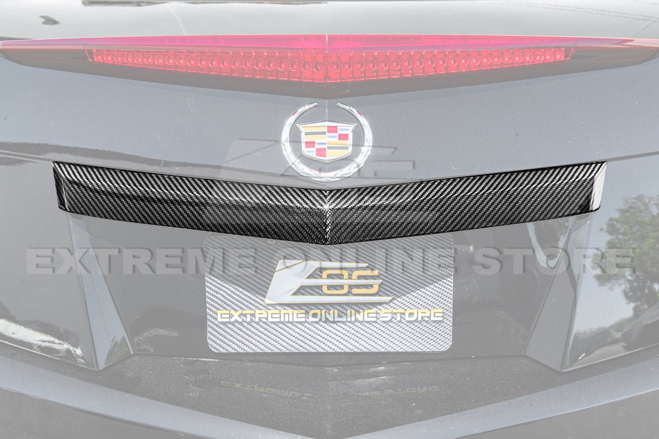 Cadillac CTS-V Coupe Dry Carbon Fiber Rear Deck Lid Applique Trunk Insert 2009-2015