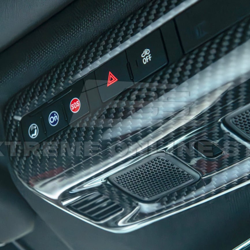 Chevrolet Corvette C8 Factory Style Dry Carbon Fiber Roof Reading Light Control Cover 2020-Up