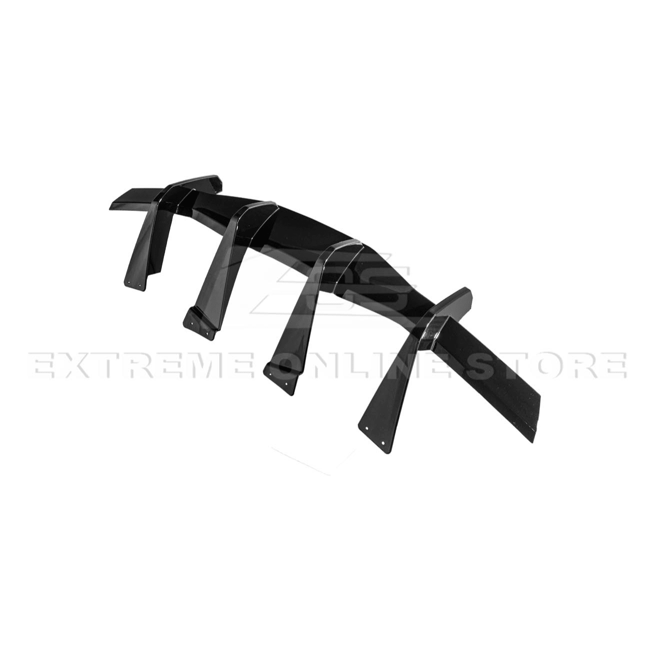Chevrolet Corvette C8 EOS Performance Style Gloss Black Rear Bumper Add-On Diffuser Lip 2020-Up