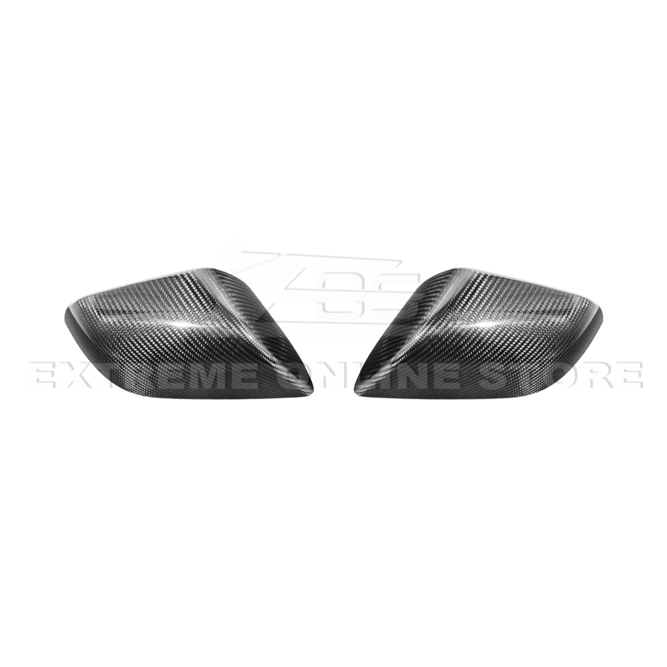 Tesla Model 3 Dry Carbon Fiber Tape On Side Mirror Cap Covers Pair 2024-Up