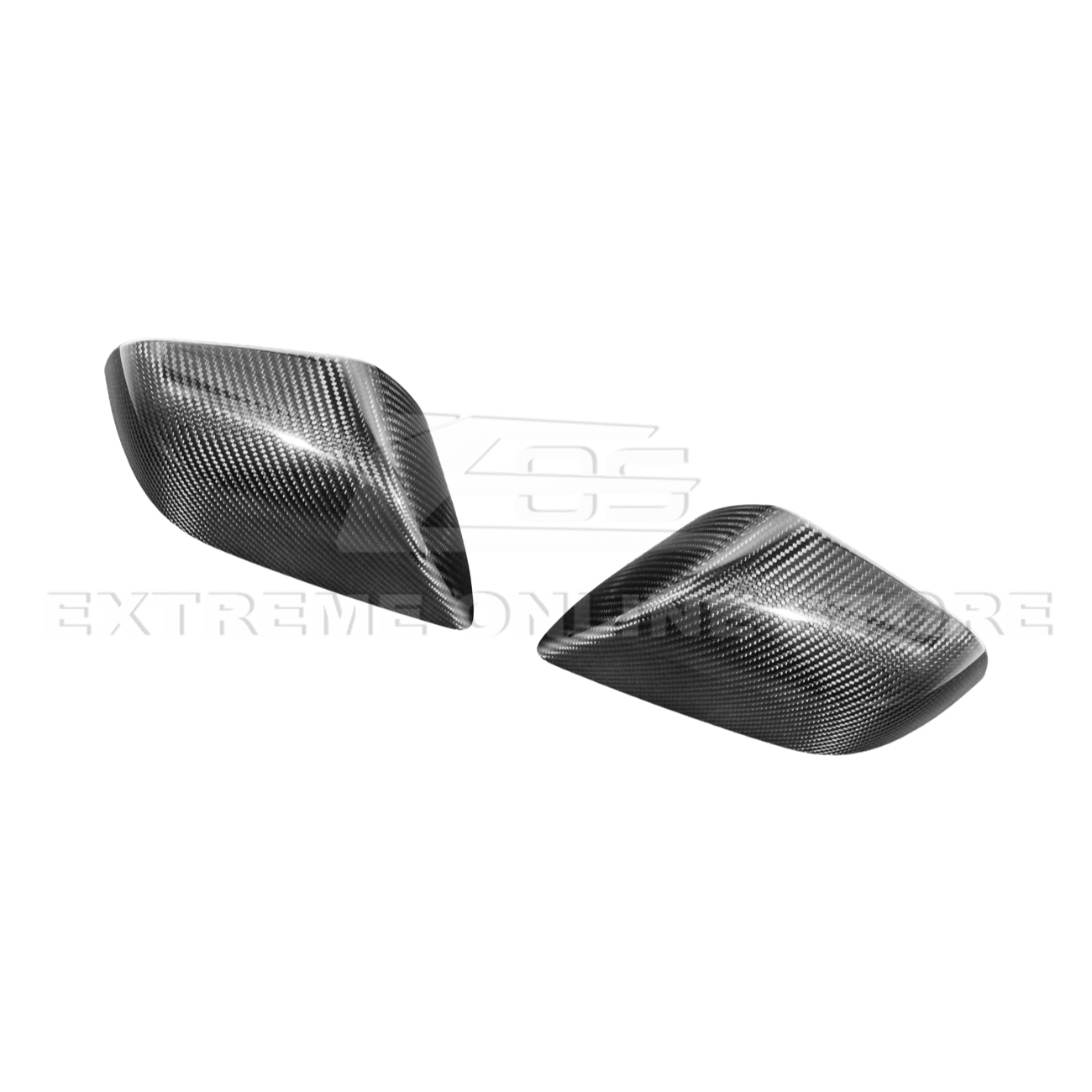 Tesla Model 3 Dry Carbon Fiber Tape On Side Mirror Cap Covers Pair 2024-Up